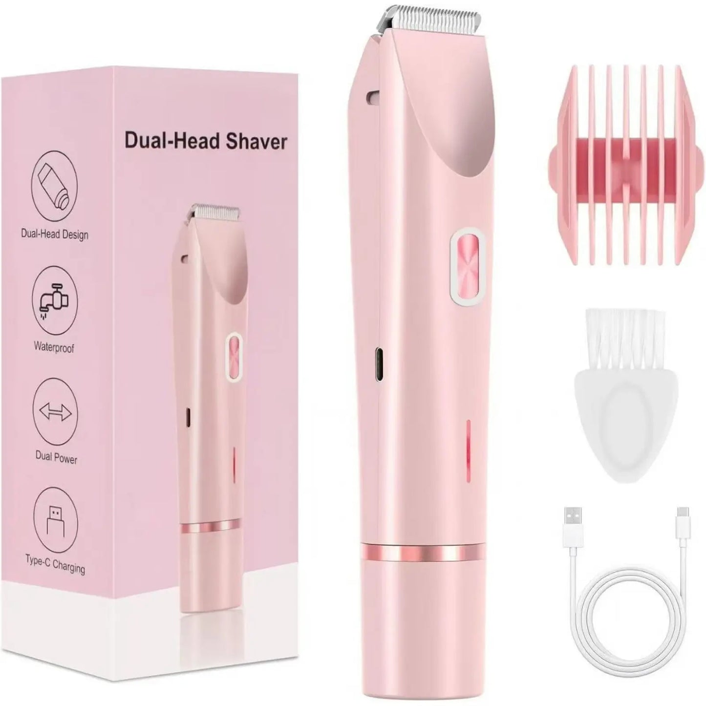 Dual-Use Charging Electric Hair Trimming Tool for Ladies, Cordless Washable Device