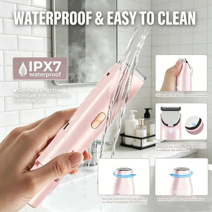 Dual-Use Charging Electric Hair Trimming Tool for Ladies, Cordless Washable Device